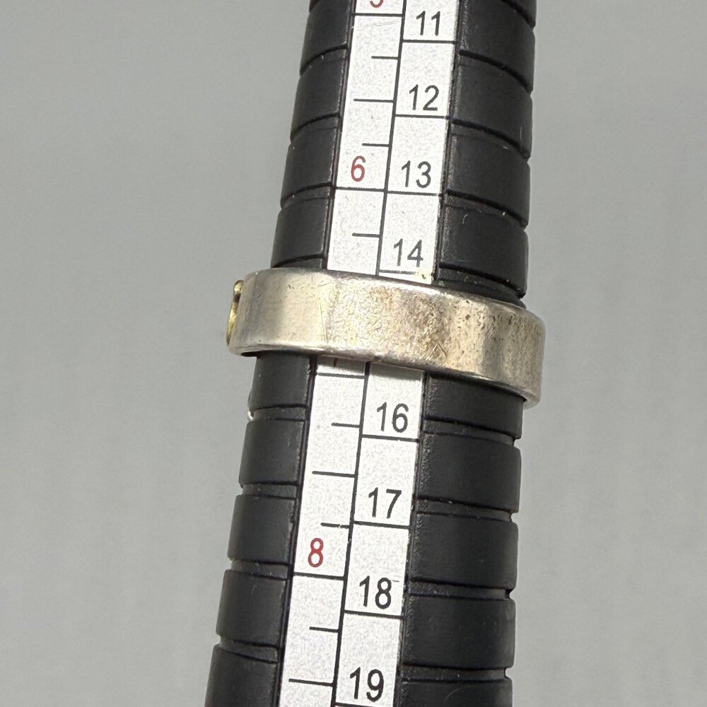 Sterling Silver "Courage" Far Fetched wrap Ring Gold-Tone Heart Accent Etched De - Picture 7 of 7